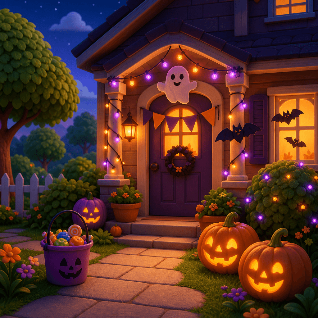 Cartoon artwork for Halloween Night